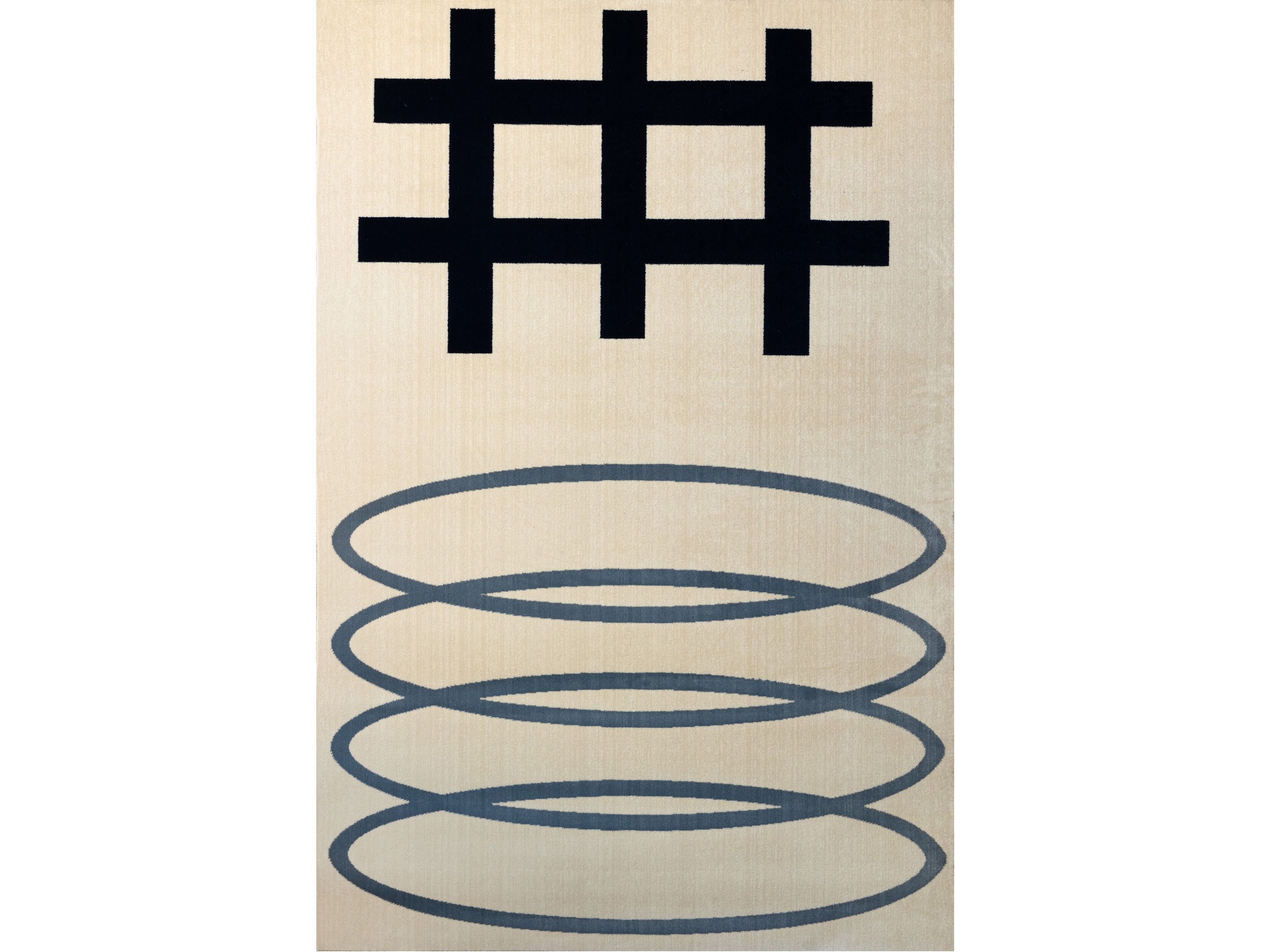 Прямоугольный ковер из полипропилена с геометрическим рисунком Shishka Project COMBINATION 2 ARCH-00103562