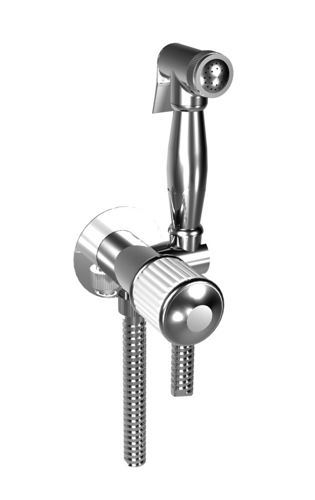 4916 Душевой набор Shattaff для унитаза с прогрессивным смесителем и ручным душем. Bongio Cristallo