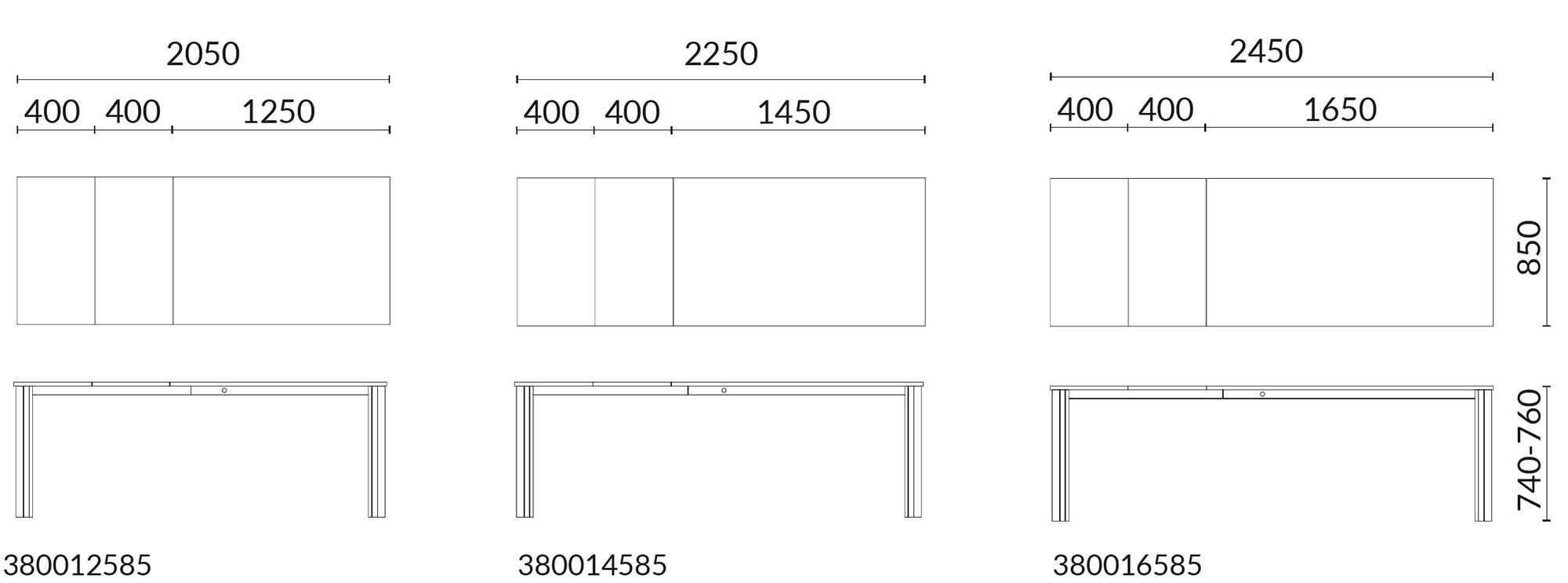 Раздвижной прямоугольный стол из ламината ALMA DESIGN GRANDANGOLO ARCH-00041662 - Вид №9
