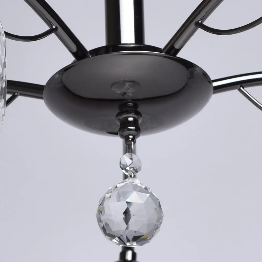 Люстра Грация 5xE14x60 Вт, металл/стекло, цвет чёрный/белый MW-Light STLM-2182934 - Вид №6