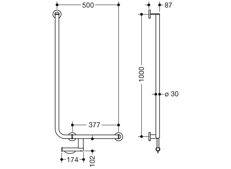 900.22.14240 угловая ручка HEWI System 900 - Вид №1