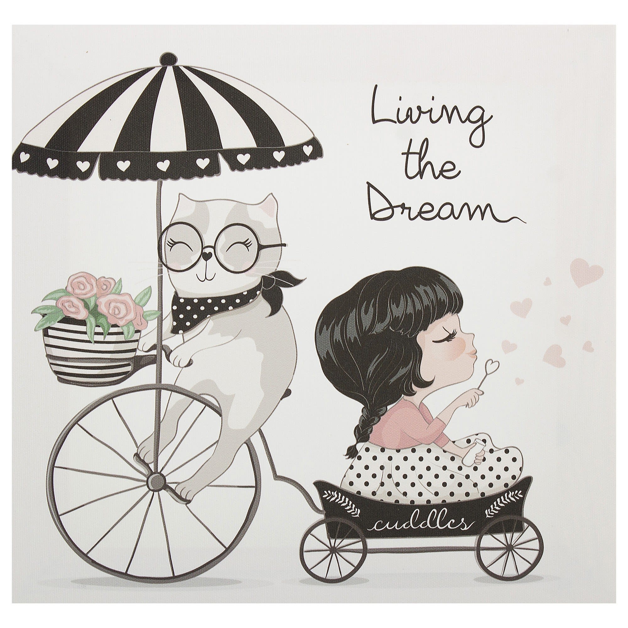 18849264 Картина на холсте «Девочка в тележке» 30х30 см Santreyd 