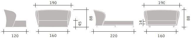 Flou 2-х местный диван со съемным чехлом Céline CELINE sun-id-1424612 - Вид №4