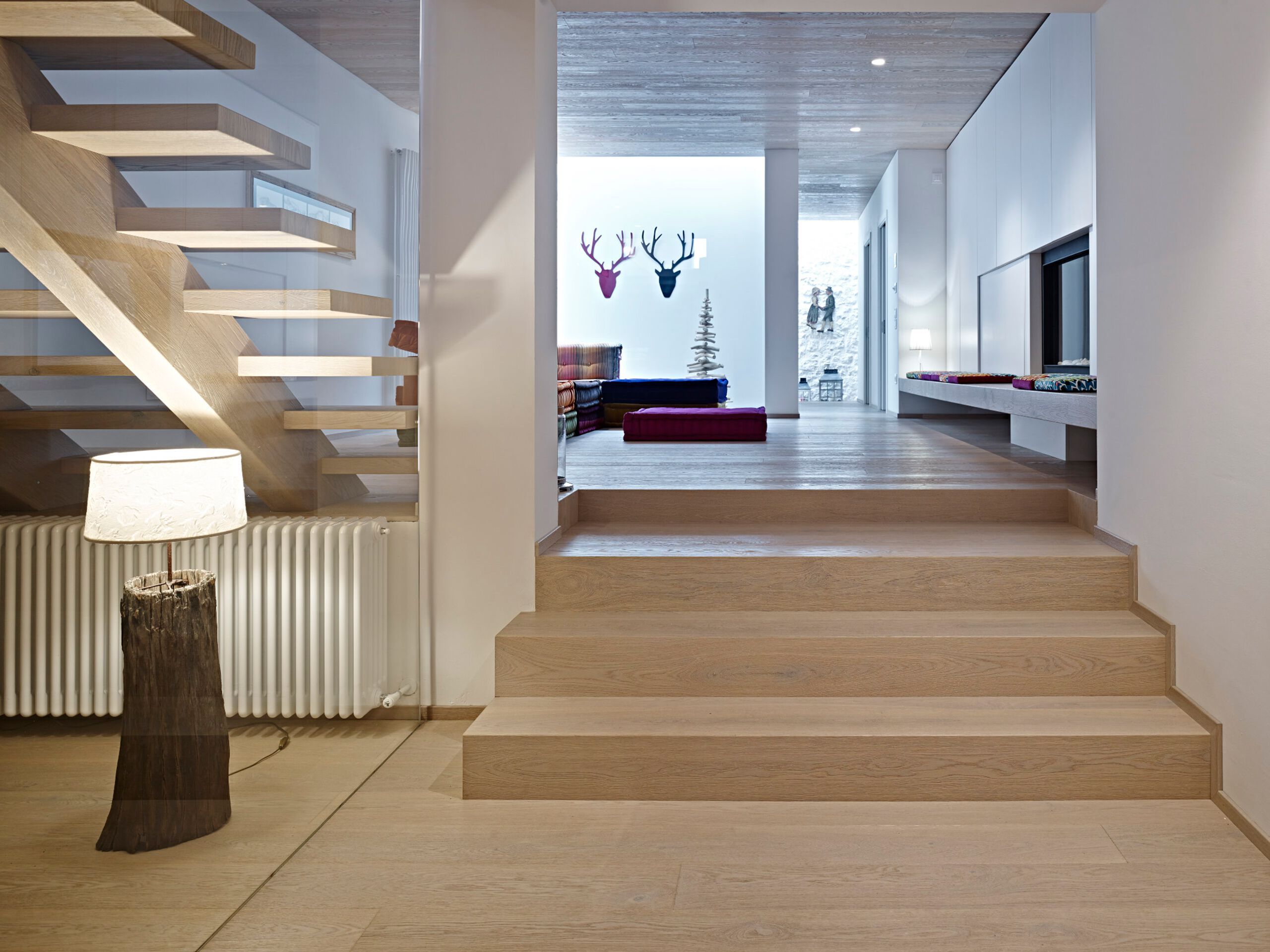 Биосовместимая трехслойная деревянная лестница Fiemme Tremila SCALA CON PEDATA A FILO ALZATA ARCH-00150403 - Вид №11