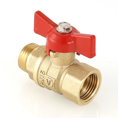 VT.123.G.05 Кран шаровой «СТАНДАРТ» с ручкой-бабочкой и внутренней–наружной резьбой Valtec 3/4"  - Вид №5