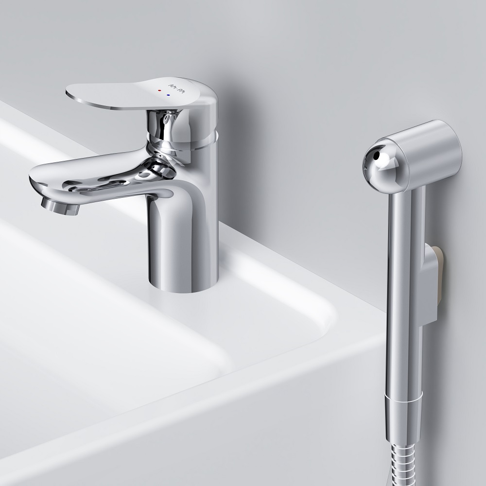 F85C03000 смеситель для умывальника с гиг.душем хром шт AM.PM Sunny - Вид №2