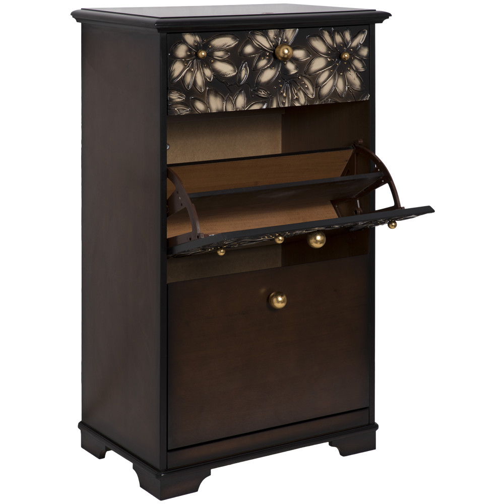 11620 Тумба для обуви Терра-3 (с 3-мя ящиками) Каштан Амбер BOGACHO 4627196590335 - Вид №3