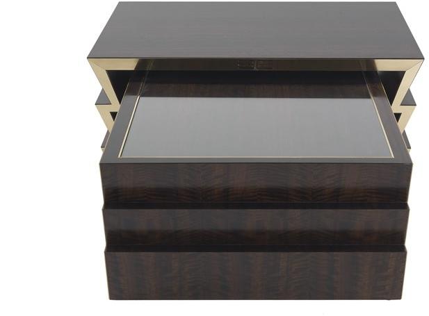 ETRO Home Interiors Прямоугольный журнальный столик из дерева и стекла для гостиной Ziggy E.zig.231.b - Вид №5