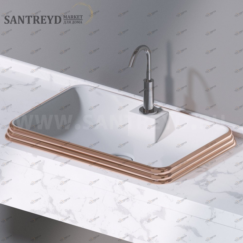 L612257 Накладная раковина под столешницу  прямоугольная A. e T. Italia GLASS AeT ITALIA