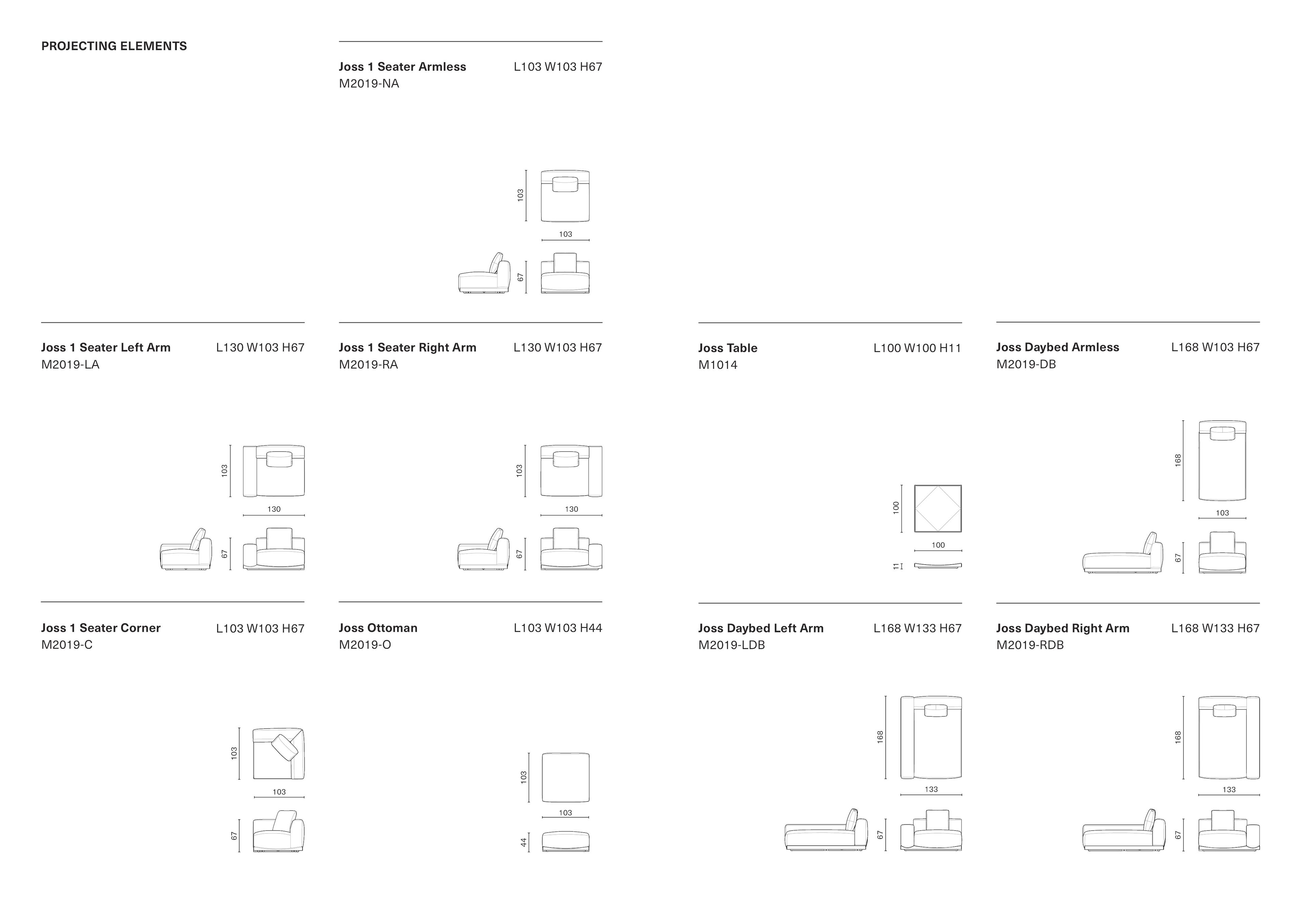 Модульный тканевый диван District Eight Joss ARCH-00149155 - Вид №41