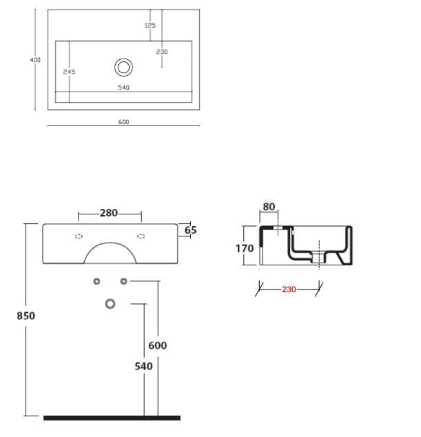 Керамическая прямоугольная столешница Galassia плюс дизайн ARCH-00085997 - Вид №3