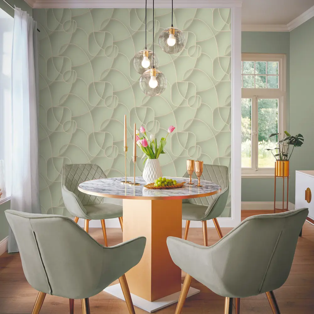 Обои флизелиновые Wall Up Simple фисташковые 1.06 м 646139 STLM-2159682 - Вид №3