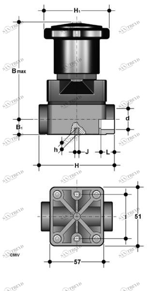 SANIT 852700210822401 Мембранный клапан, ПВДФ, сварочный рукав 