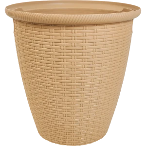 Кашпо для цветов Ingreen Rattan ø32.8 см v20 л пластик бежевый