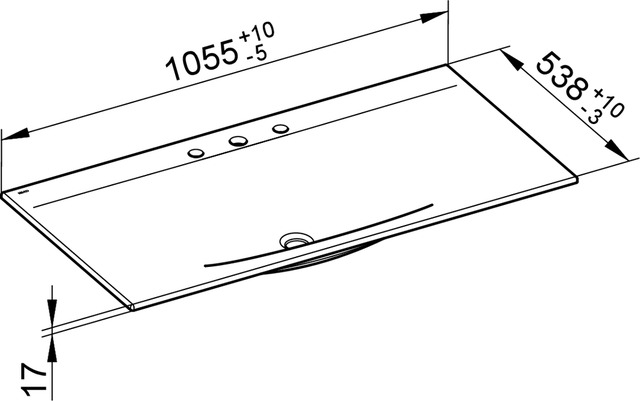 31150311003 Керамический умывальник KEUCO Edition 11 - Вид №2
