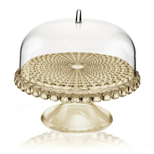 19940139 Блюдо для торта с крышкой, tiffany, D30 см, бежевое Guzzini