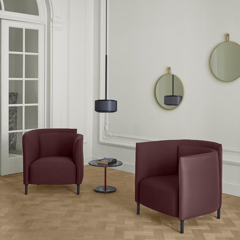 Ligne Roset Круглое зеркало из стали и стекла с настенной рамой  11250875  - Вид №5