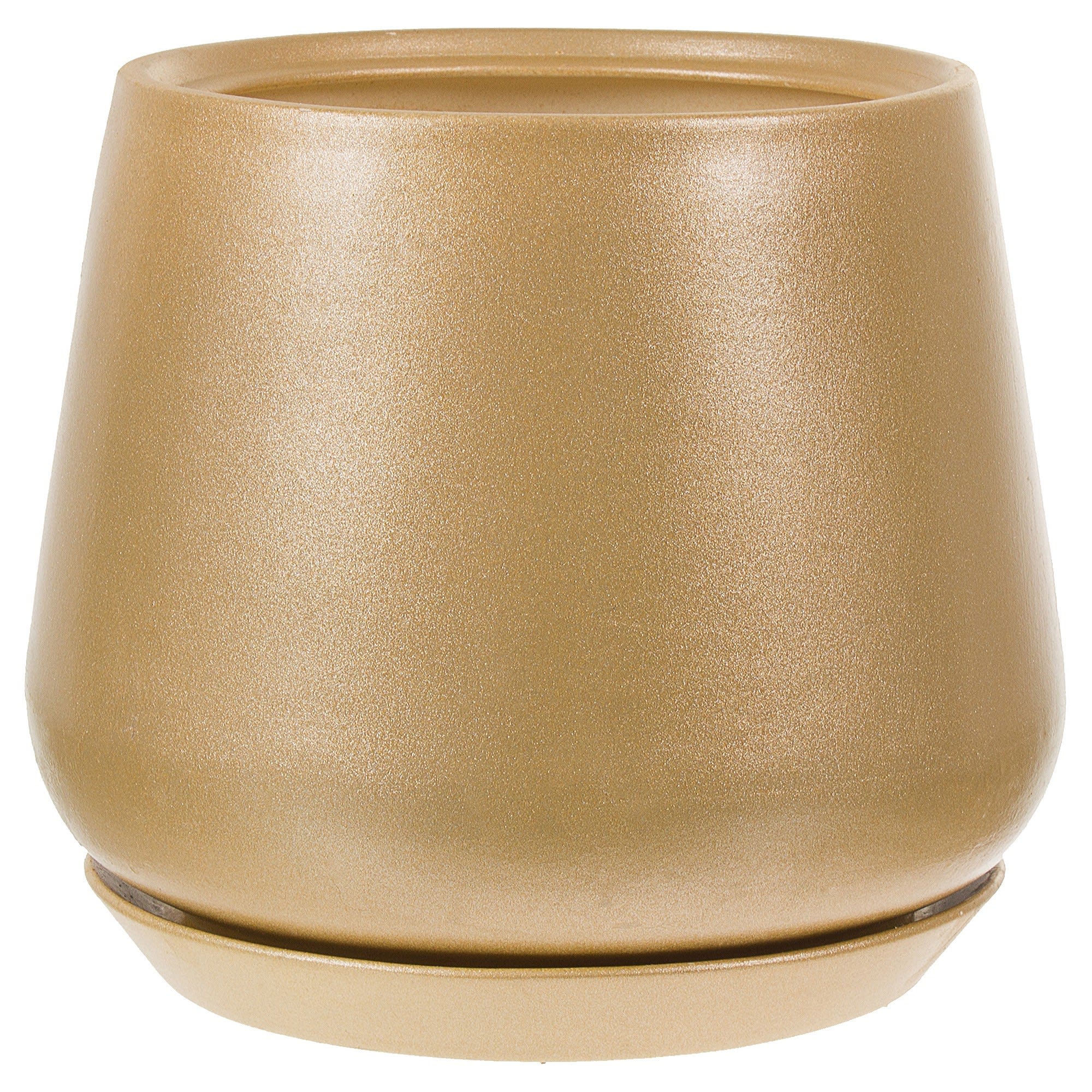 18877118 Горшок цветочный ø19 h22 см v5.5 л керамика золотой Скарлет Santreyd 