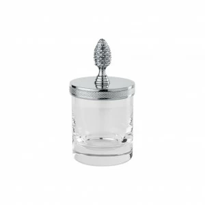 FS06C-622 FS06C-622 Маленькая банка с ватной палочкой, ручка из сосны ДОЛОТОЧНЫЙ КРИСТАЛЛИЧЕСКИЙ Cristal & Bronze CRISTALLIN CISELÉ