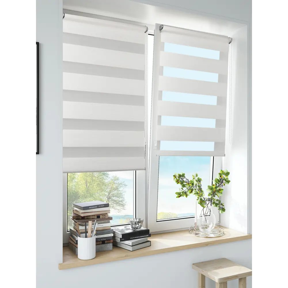 Штора рулонная день-ночь Inspire Moscou 40x160 см белая White 0 82688330 STLM-2097188 - Вид №9