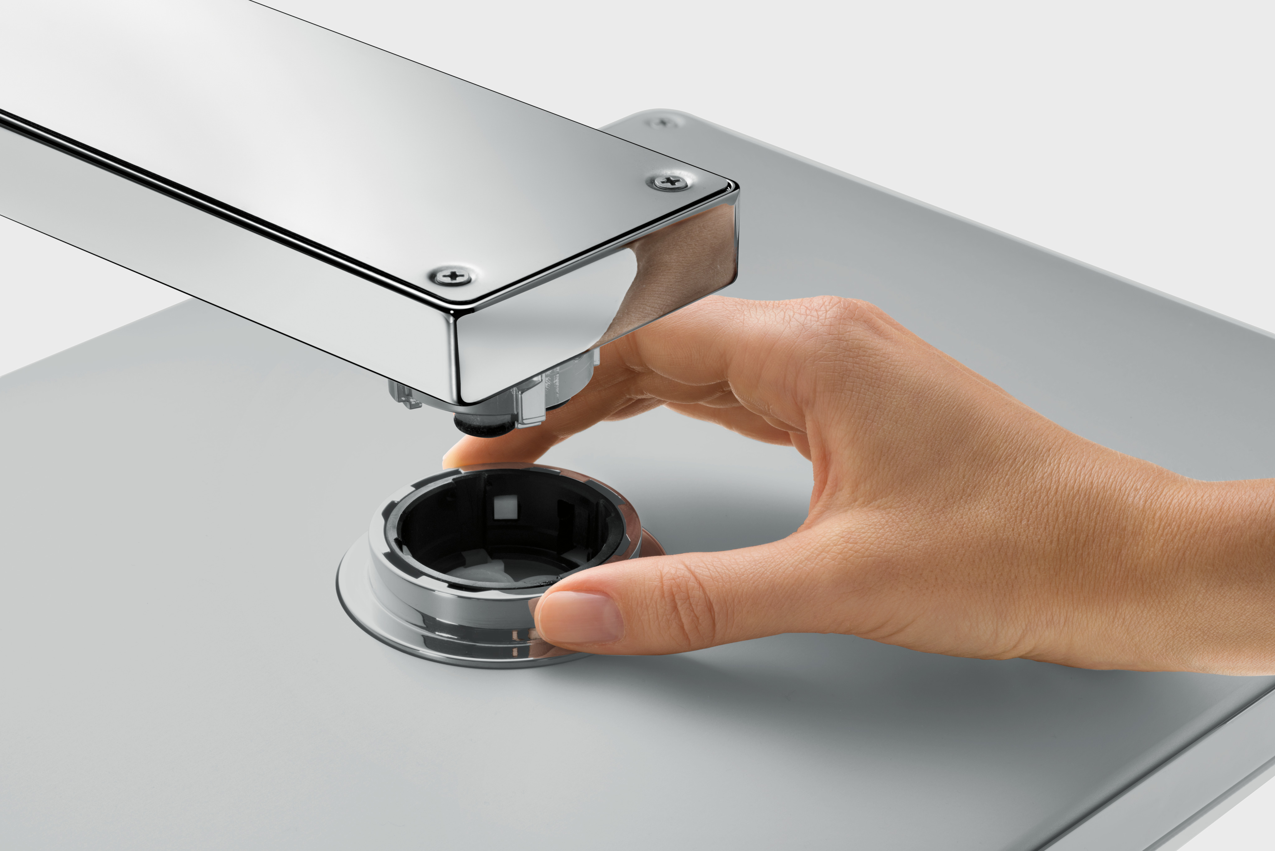 24017400 Rainmaker Select Верхний душ 460 3jet EcoSmart 9 л / мин с держателем для душа Hansgrohe  - Вид №1