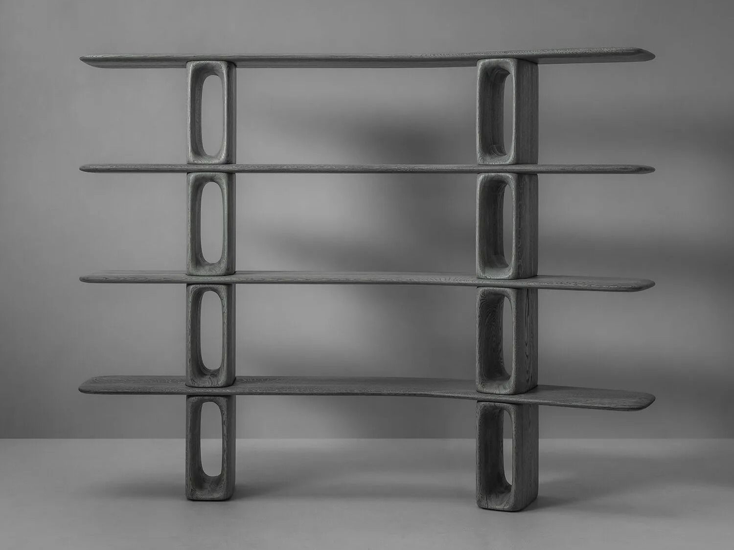 Двухсторонний книжный шкаф из дуба Van Rossum патина ARCH-00044934