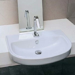 SLL001 Полувстраиваемая раковина консольная 50 см белая ArtCeram Washbasins