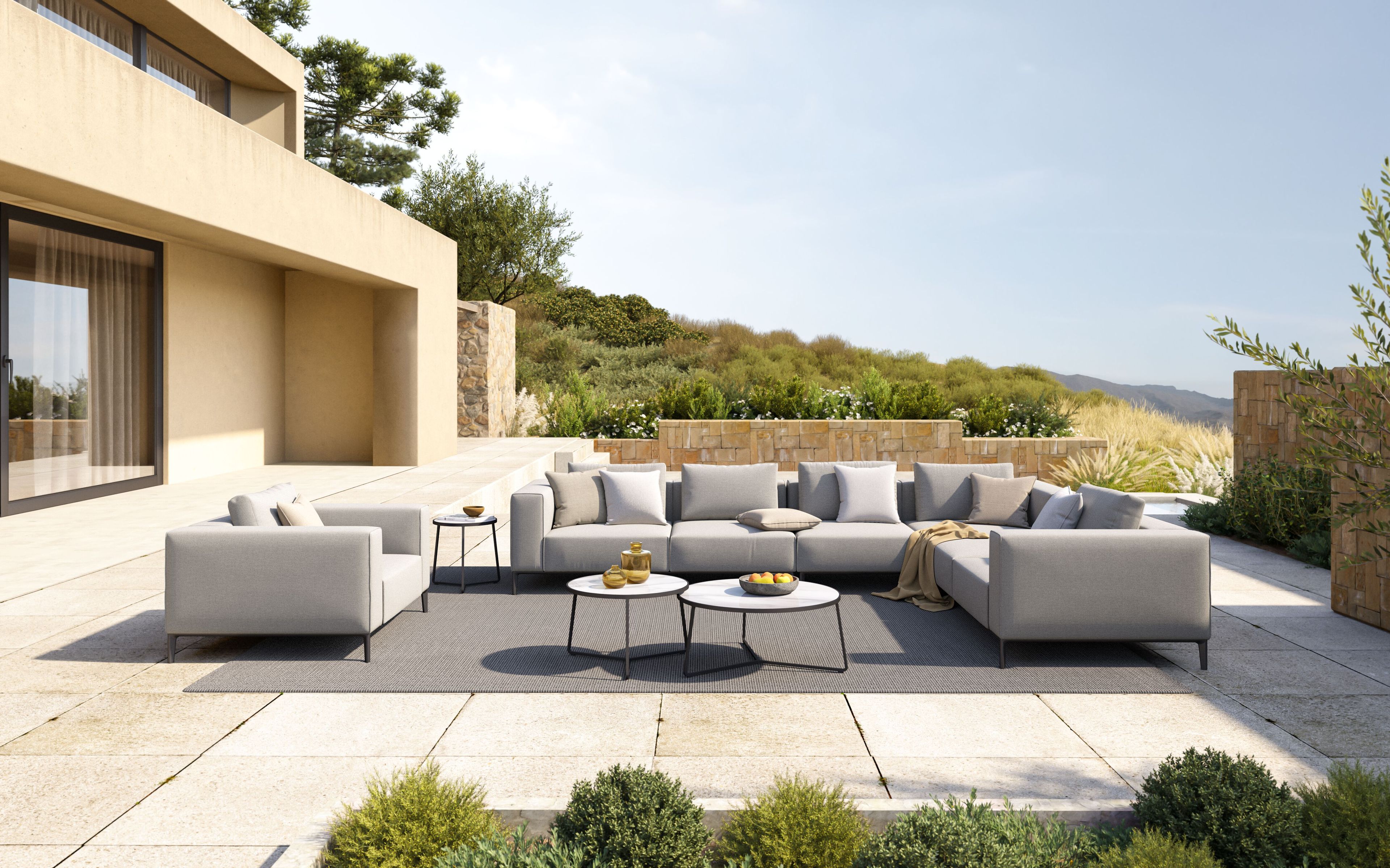 2-местный тканевый садовый диван VINEKO Мани ARCH-00111318 - Вид №1