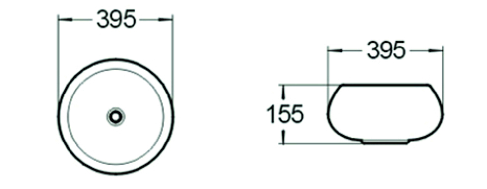 SL-1063 Раковина керамическая накладная-подвесная с переливом LAB.Space  - Вид №1