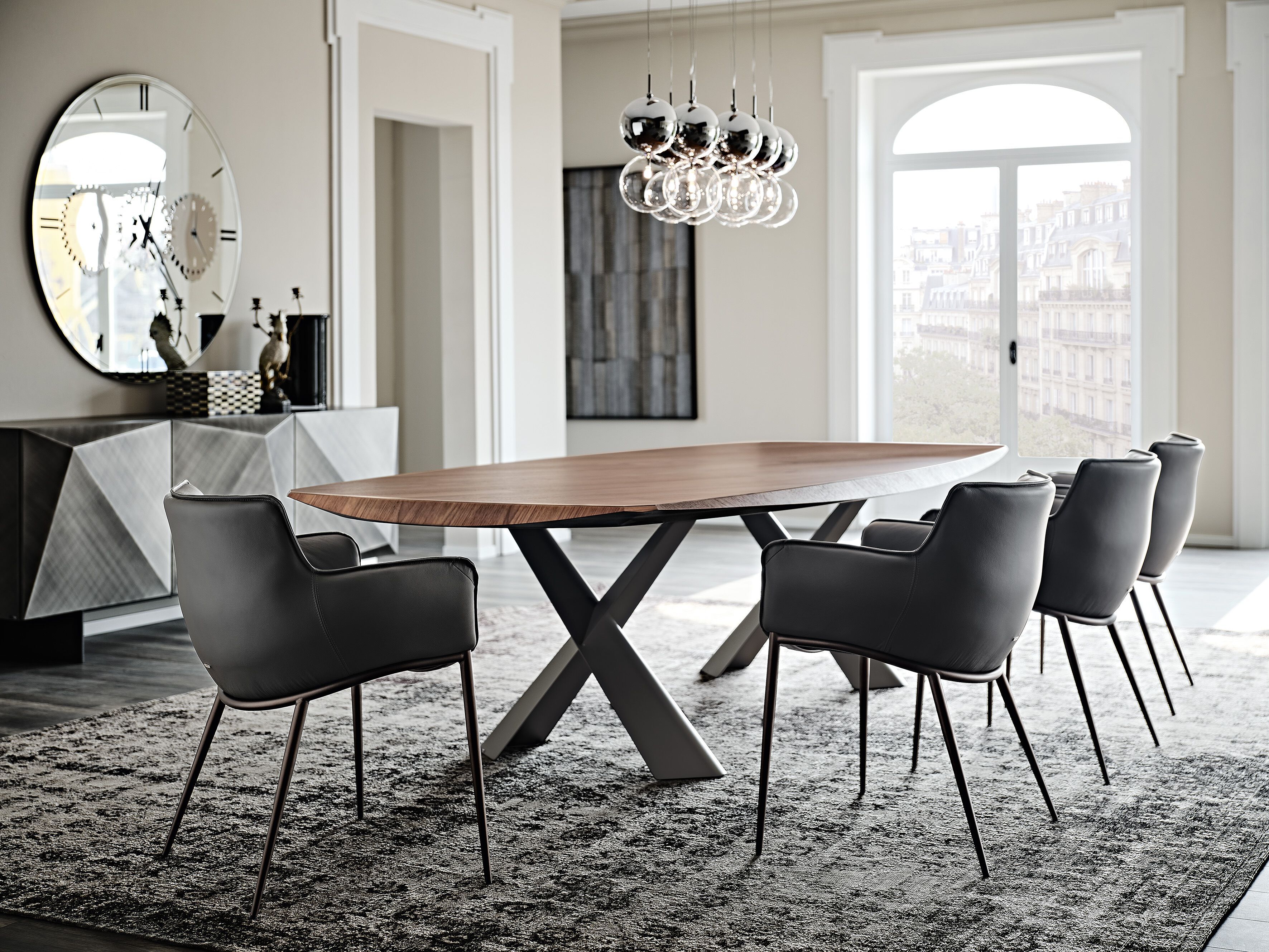 Кожаный мягкий стул с подлокотниками Cattelan italia Ронда ARCH-00130612 - Вид №5