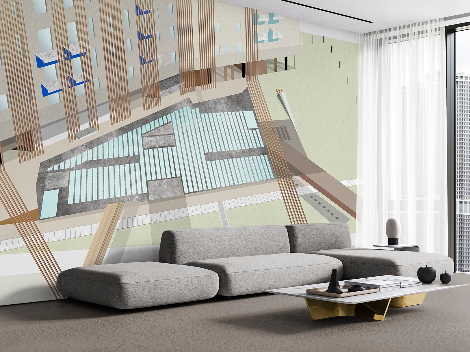 Carta da parati PVC free, eco-friendly, lavabile WallPepper КОЛЛЕКЦИЯ 2024 ГОДА ARCH-00066674