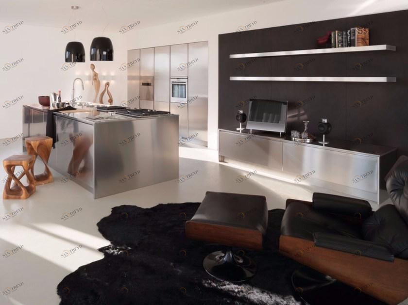 Xera by Arex Кухня из нержавеющей стали с островом sun-id-1378492