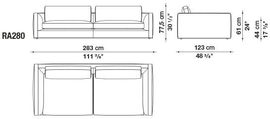 B&B Italia Модульный угловой диван из ткани Richard sun-id-1472345 - Вид №89
