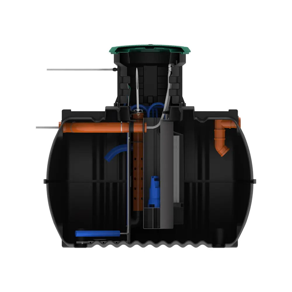 Станция биологической очистки четрыхкамерная Rostok Ground 8 Pro 3500 литров 1600 л/сутки STLM-2121561 - Вид №20
