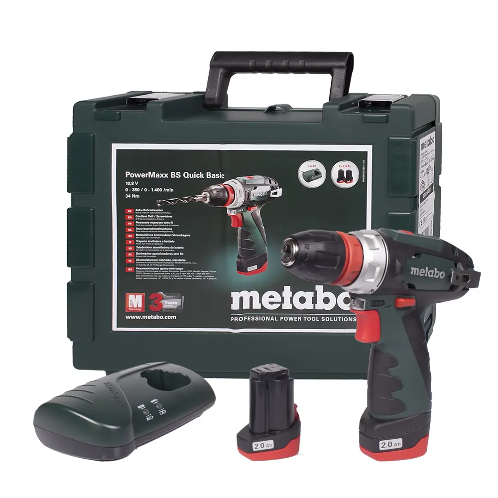 Шуруповерт Metabo PowerMaxx BS Quick Basic, Li-ion 10,8 В, 2 Ач 18118963 STLM-2113543  - Вид №3