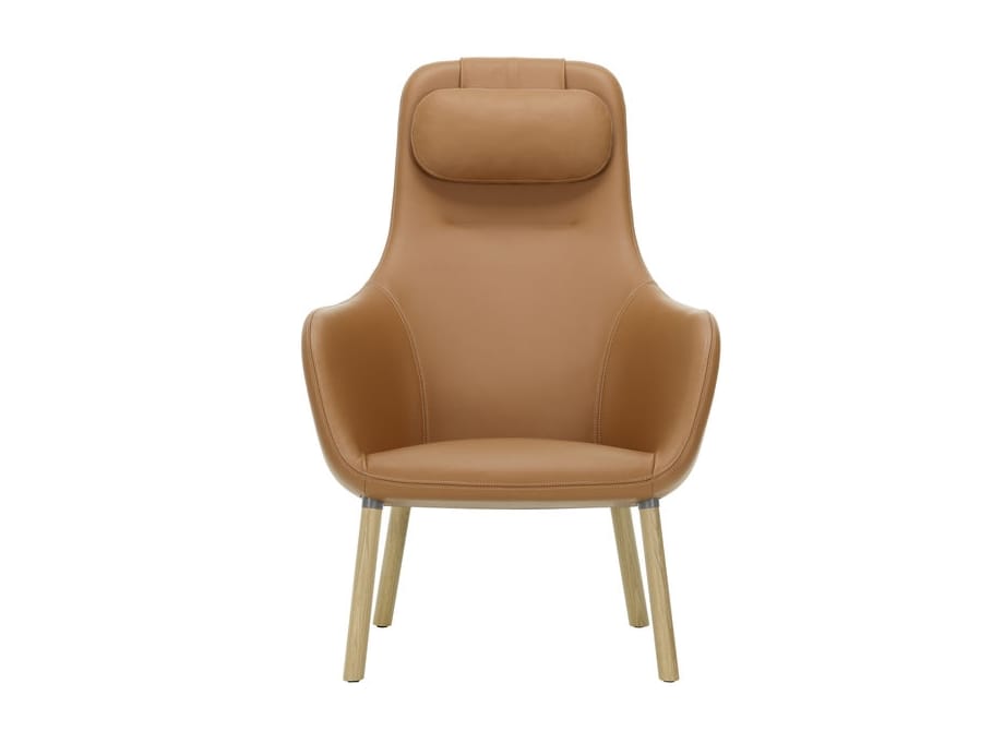 Кожаное кресло с подголовником VITRA HAL Lounge ARCH-00101409 - Вид №1