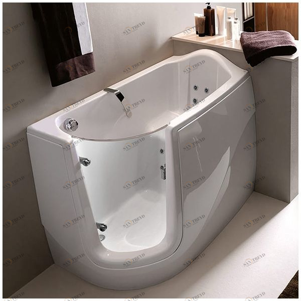 Ванна с гидромассажем GRU PPO TREESSE GEN-X V3317-DX белая угловая сидячая с дверью правосторонняя белая Gruppo Treesse STDV3317DX