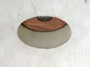 Eden Design Круглый встраиваемый светильник из дуба с диммером °cd