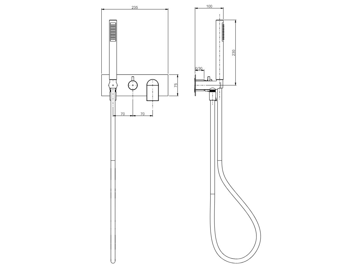 Однорычажный смеситель для душа с ручным душем Rubinetterie Frattini Gintonic ARCH-00012968 - Вид №7