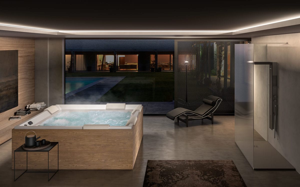 Квадратный мини-бассейн с джакузи на 5 мест Albatros THEA ARCH-00053381 - Вид №1