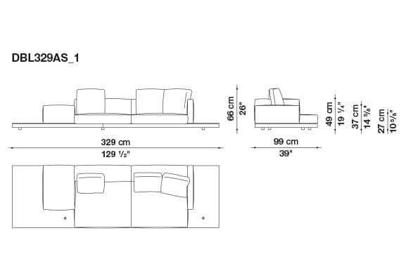 Кожаный диван B&B Italia док ARCH-00106863 - Вид №195
