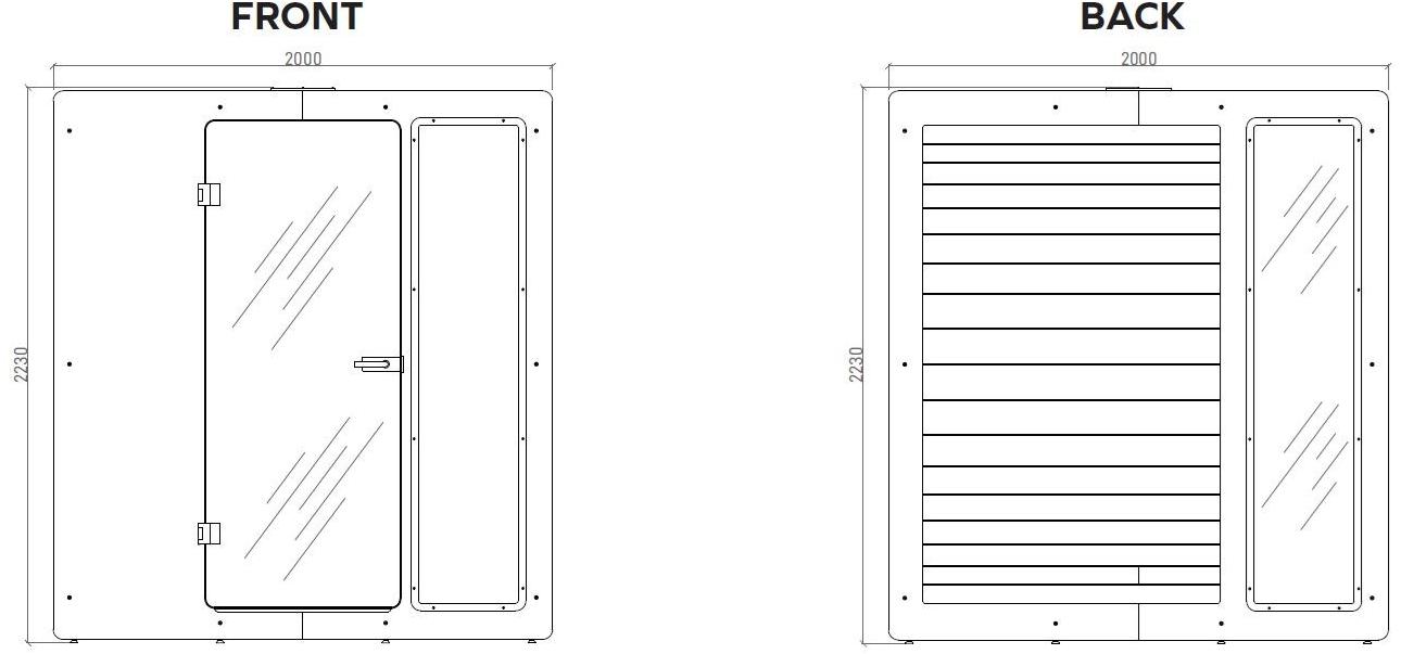 IMPACT ACOUSTIC® Акустическая офисная будка из переработанного пластика со встроенным освещением для встреч  961.14.442.000.00  - Вид №2