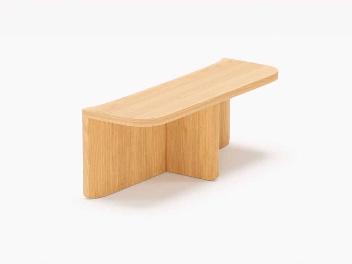 Низкий прямоугольный журнальный столик из дуба Wewood купол ARCH-00052739 - Вид №1