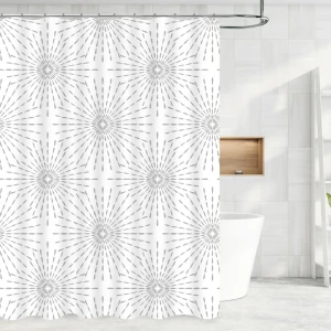 Штора для душа Swensa Dew 180x180 см PEVA цвет бело-серебристый