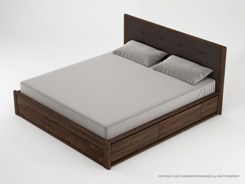 443_871 Двуспальная кровать с тканевым изголовьем Karpenter Circa17 - Вид №2