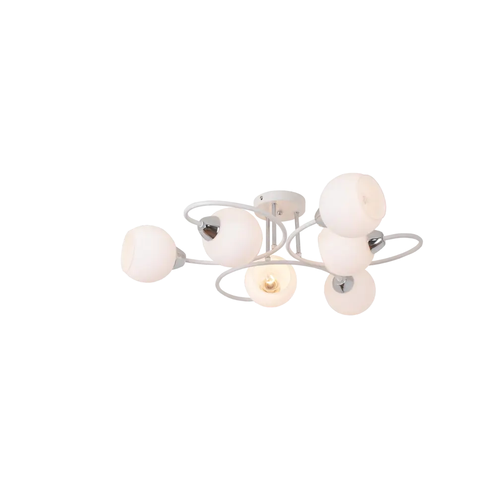 Люстра потолочная «Bitongo» 74523-6 6 ламп 18 м² цвет белый SCHAFFNER STLM-2203515