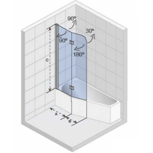 GGT0221000900 Душевое ограждения на борт вынны Santreyd Россия NAUTIC - Вид №1