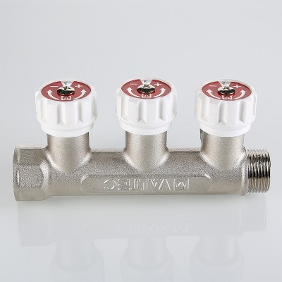 VTc.570.N.0504 Коллектор c регулирующими вентилями Valtec 3/4", 4 х 1/2"  - Вид №4