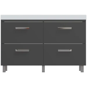 Тумба под раковину напольная Hilton 125 см цвет графит