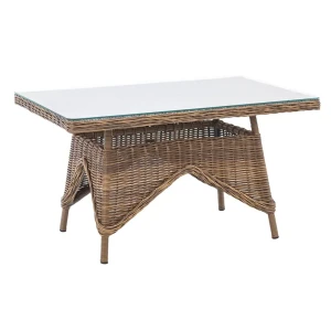 Стол садовый складной Amaro 90x120x76 см стекло каштан 89360203 STLM-2070729